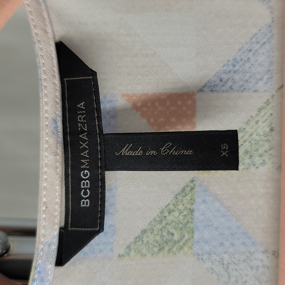 Bcbgmaxazria Adele Wrap Dress, Patchwork Design, … - image 3